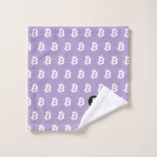 Bitcoin Light Purple Bad Handdoek (Wasdoekje)