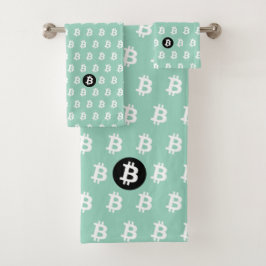 Bitcoin Light Teal Bad Handdoek