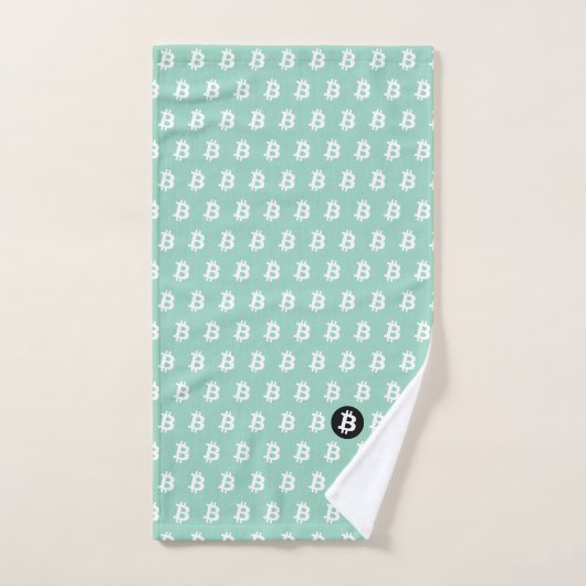 Bitcoin Light Teal Bad Handdoek (Handdoek)