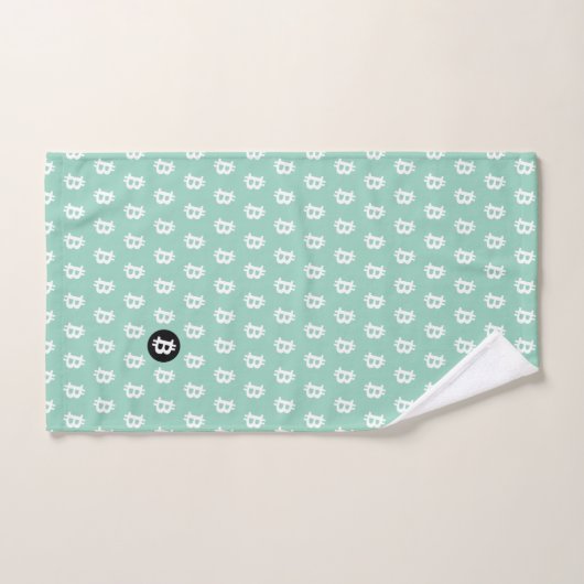 Bitcoin Light Teal Bad Handdoek (Handdoek)