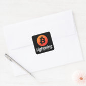 Bitcoin Lightning wordt hier geaccepteerd Vierkante Sticker (Envelop)