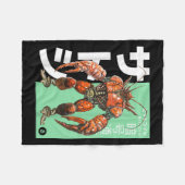 Bitcoin Lobster (BTC Crypto Statement & Map; Anime Fleece Deken (Voorkant (Horizontaal))