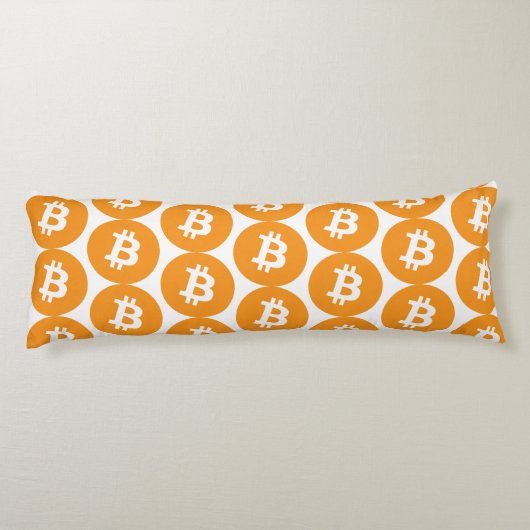 Bitcoin Logo Body Pillow Lichaamskussen (Achterkant)