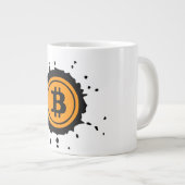Bitcoin Logo Crypto-valuta Grote Koffiekop (Voorkant rechts)