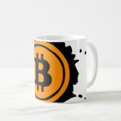 Bitcoin Logo Crypto-valuta Koffiemok (Voorkant rechts)