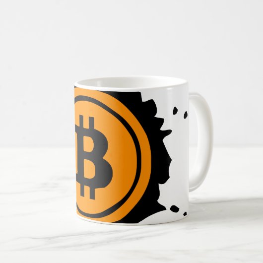 Bitcoin Logo Crypto-valuta Koffiemok (Voorkant rechts)