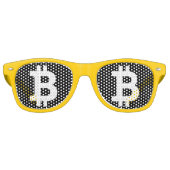 Bitcoin logo-feest schaduwt crypto-zonnebril voor retro zonnebril (Voorkant)