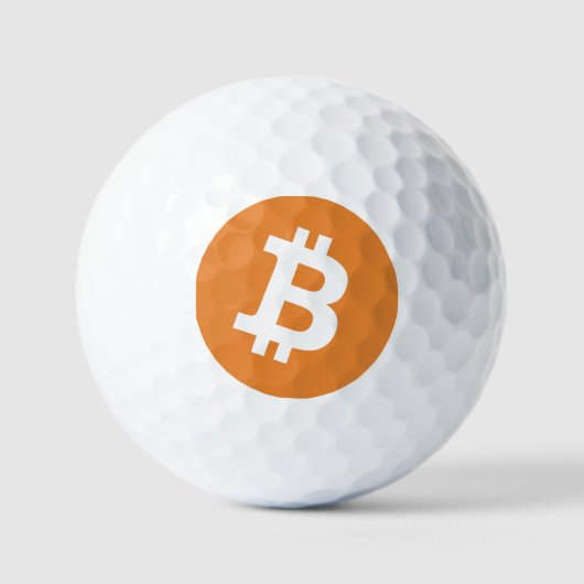 Bitcoin logo golfballen (Voorkant)