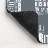 Bitcoin logo grafische wordart muismat (Hoek)