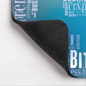 Bitcoin logo grafische wordart muismat (Hoek)