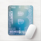 Bitcoin logo grafische wordart muismat (Met muis)