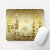 Bitcoin logo grafische wordart muismat (Met muis)