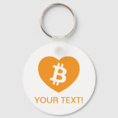 Bitcoin Logo in hart Sleutelhanger (Voorkant)
