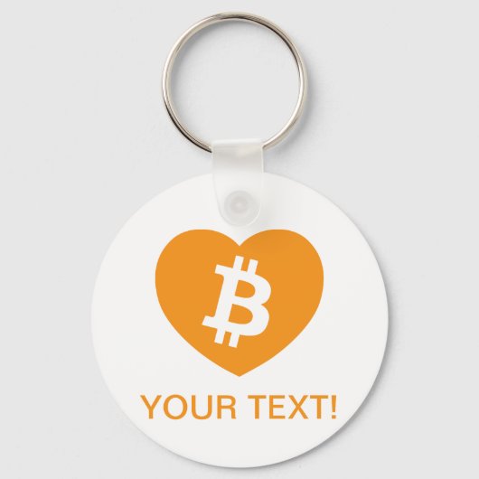 Bitcoin Logo in hart Sleutelhanger (Voorkant)