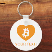 Bitcoin Logo in hart Sleutelhanger (Voorkant)