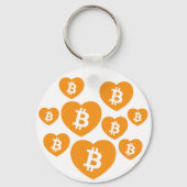 Bitcoin Logo in hart Sleutelhanger (Achterkant)