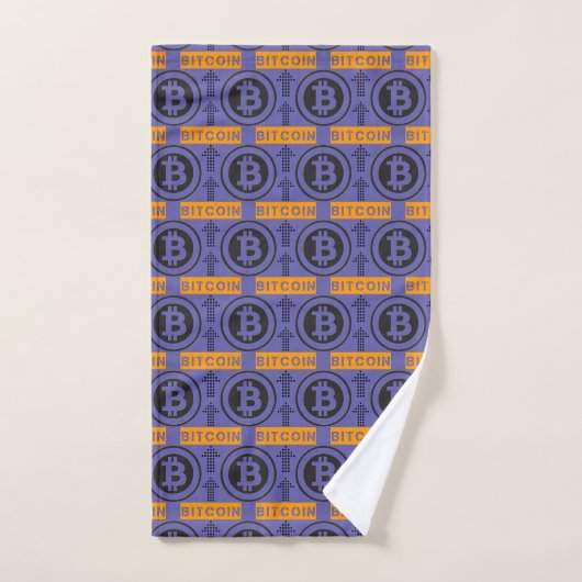Bitcoin Logo-patroon Bad Handdoek (Handdoek)