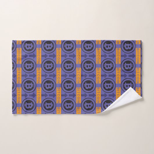 Bitcoin Logo-patroon Bad Handdoek (Handdoek)