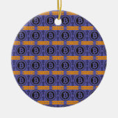 Bitcoin Logo-patroon Keramisch Ornament (Voorkant)