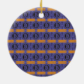 Bitcoin Logo-patroon Keramisch Ornament (Achterkant)