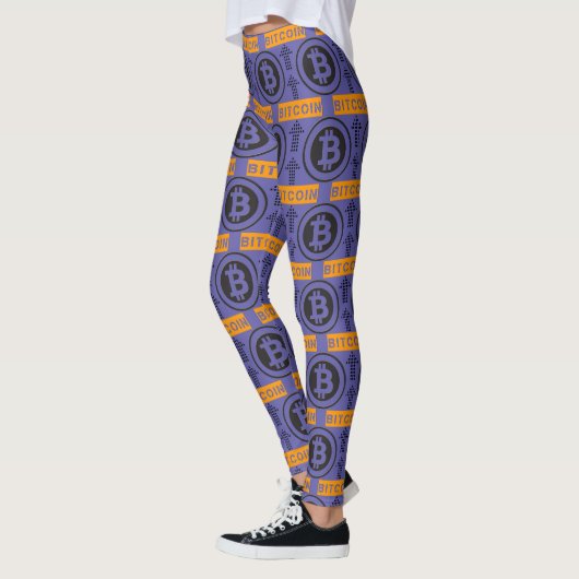 Bitcoin Logo-patroon Leggings (Links)