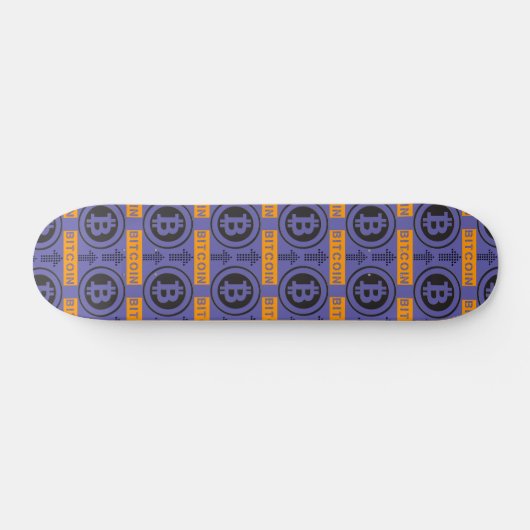 Bitcoin Logo-patroon Persoonlijk Skateboard (Horizontaal)