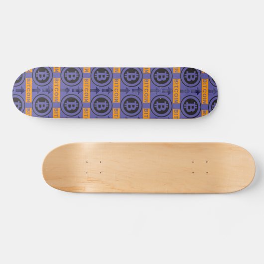 Bitcoin Logo-patroon Persoonlijk Skateboard (Horizontaal)