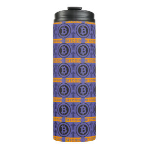 Bitcoin Logo-patroon Thermosbeker