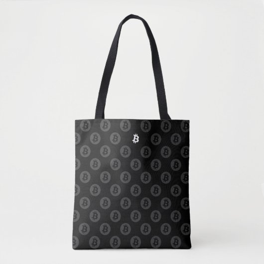 Bitcoin Logo (Wit) Tote Bag (Voorkant)