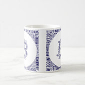 Bitcoin logo wordart graphics koffiemok (Center)