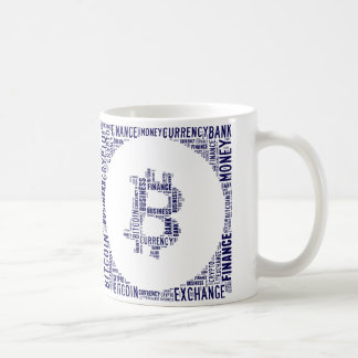 Bitcoin logo wordart graphics koffiemok