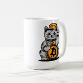 Bitcoin Lucky Cat - Crypto BTC Koffiemok (Voorkant rechts)