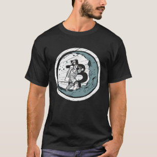 Bitcoin Maan Mijnbouw Cryptovaluta BTC Crypto Mijn T-shirt