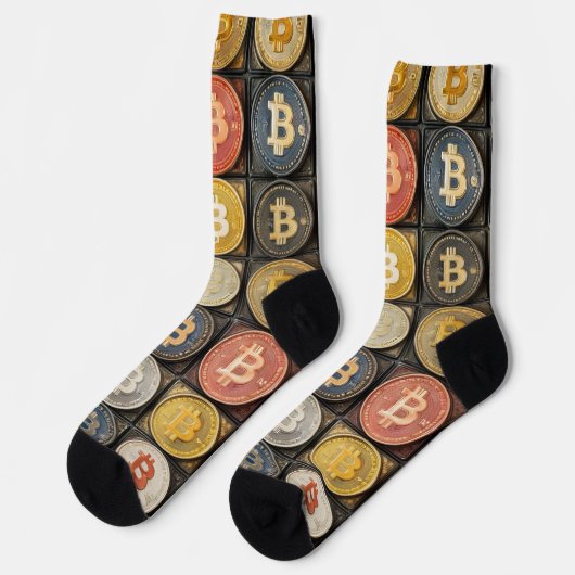 Bitcoin Mannen Style Sokken voor Crypto Lover (Links)