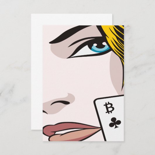 Bitcoin Meisje Bedankkaart (Voorkant / Achterkant)