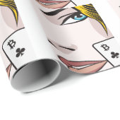 Bitcoin Meisje Cadeaupapier (Rol Hoek)