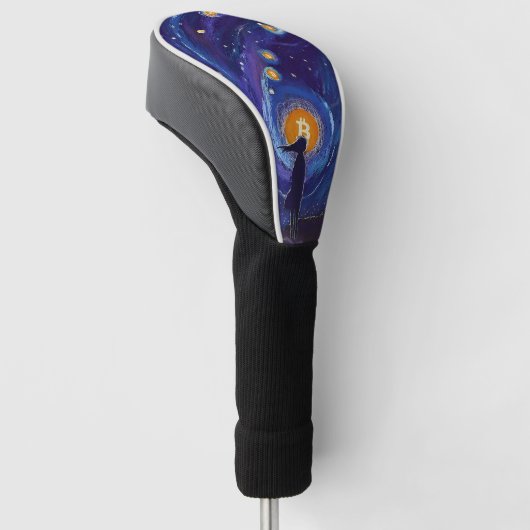 BITCOIN MEISJE-CRYPTO RUIMTE GOLFHEADCOVER (Schuin)