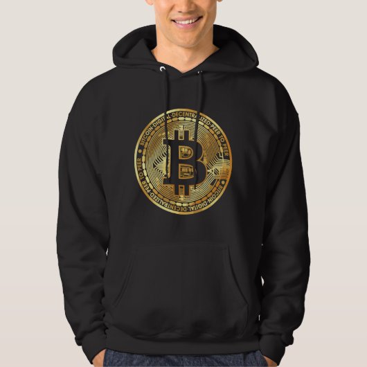 Bitcoin - Metaal Munt Ontwerp - BTC Hoodie (Voorkant)