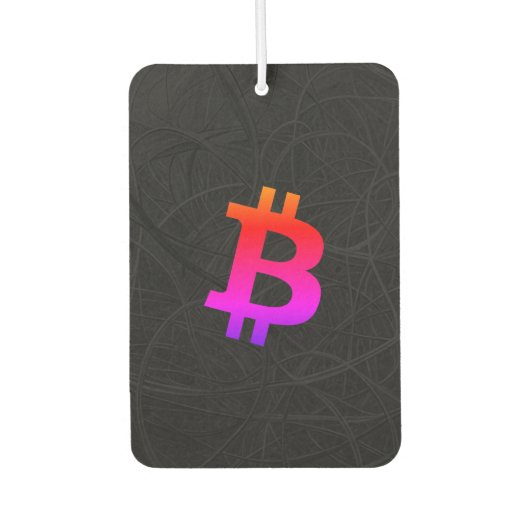 Bitcoin Miami Neuron Zwart Luchtverfrisser (Voorkant)