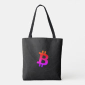 Bitcoin Miami Neuron Zwart Tote Bag (Achterkant)