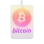 Bitcoin Miami Watercolor (Logo + Text) Luchtverfrisser (Achterkant)