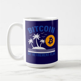 Bitcoin Mijn Pensioen, Tropische Eiland Sfeer  Koffiemok