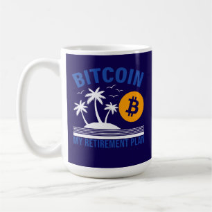 Bitcoin Mijn Pensioen, Tropische Eiland Sfeer Koffiemok