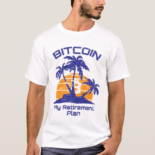 Bitcoin mijn pensioenplan Cryptocurrency BTC T-shirt (Voorkant)