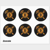 Bitcoin Mijnwerker BTC 8-Bit | Sticker (Vel)