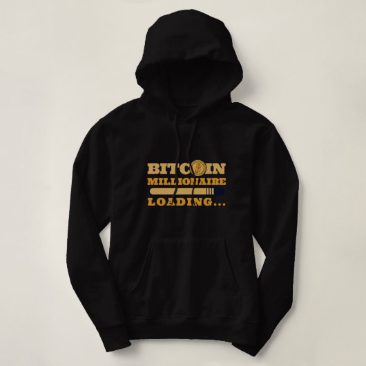 Bitcoin Millionaire Laden Crypto Cryptocurrency Hoodie (Design voorkant)