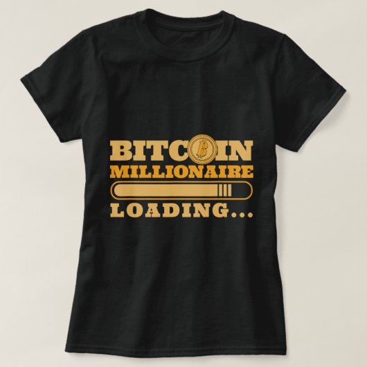 Bitcoin Millionaire Laden Crypto Cryptocurrency T-shirt (Design voorkant)