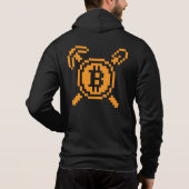 Bitcoin Miner BTC 8-Bit | Zip Hoodie (Achterkant)