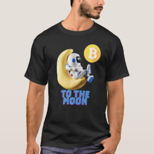 Bitcoin Miner Naar De Maan Blockchain Cryptocurren T-shirt