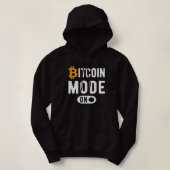 Bitcoin-modus op cryptocurrency blockchains hoodie (Design voorkant)